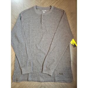 NWT Stanley Shirt Mens XLarge Gray Henley Thermal Base Layer Long Sleeve Outdoor